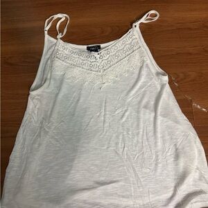 Rue21 Women's White Lace Trim Top
